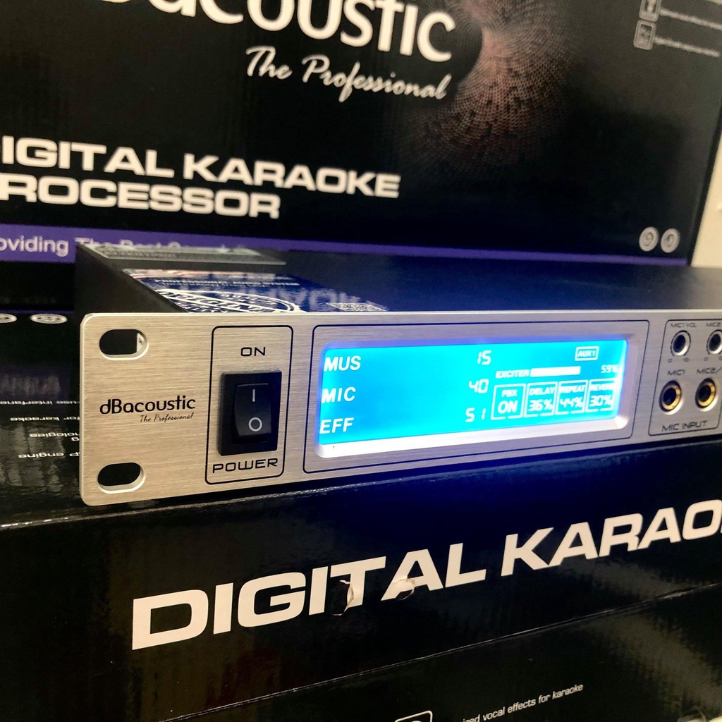 Vang cơ lai số Dbacoustic KM330 Pro, Echo và Reverb mượt mà, Chống hú tốt, Bluetooth 5.0 và Optical