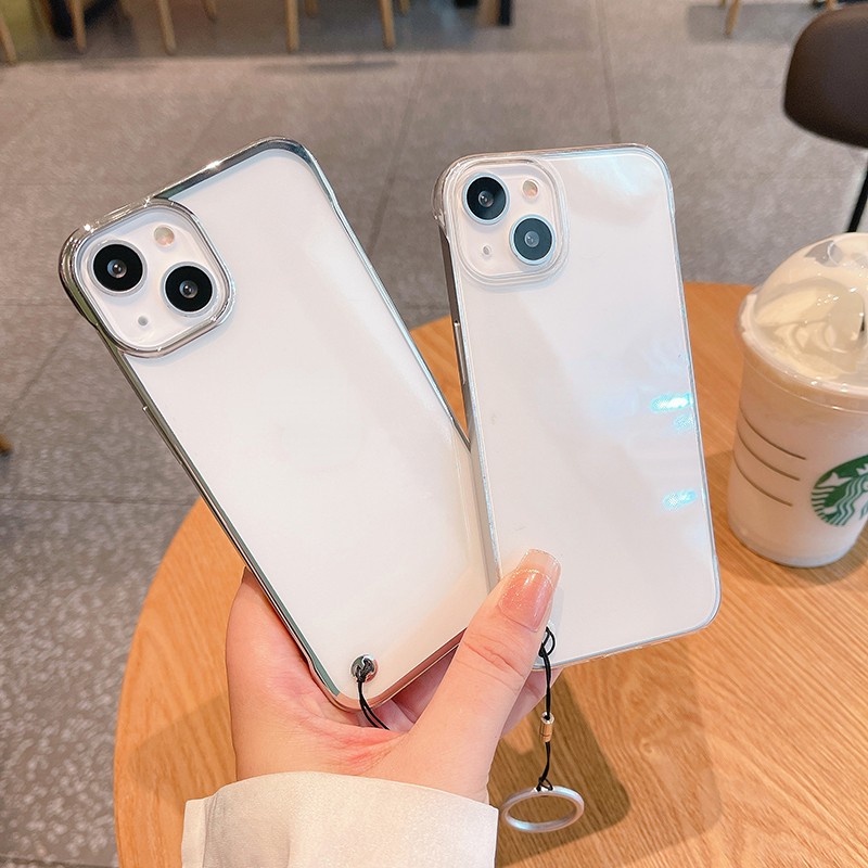 Phù Hợp Ốp Điện Thoại Cứng Trong Suốt Mạ Điện Không Viền Chống Sốc Cho iPhone 11 12 13 x xr xsmax 7 8plus