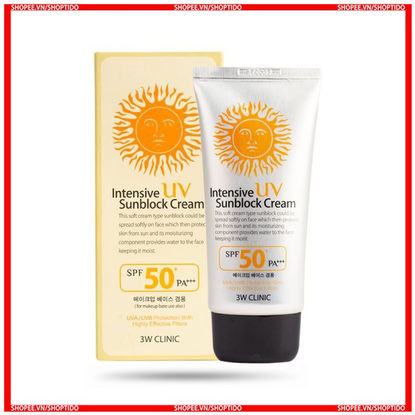 Kem chống nắng 3w Clinic Intensive UV Sunblock Cream SPF 50 Pa+++