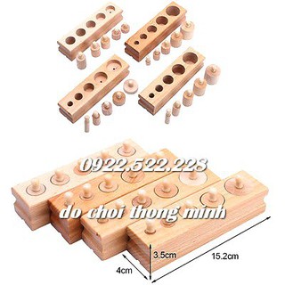 Bộ 4 núm trụ - Giáo cụ Montessori