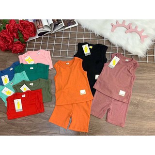 [SET 3 BỘ 3 MÀU KHÁC NHAU ] Set 3 Bộ H.M Trơn Thời Trang Cho Bé Trai/Gái 8-18kg