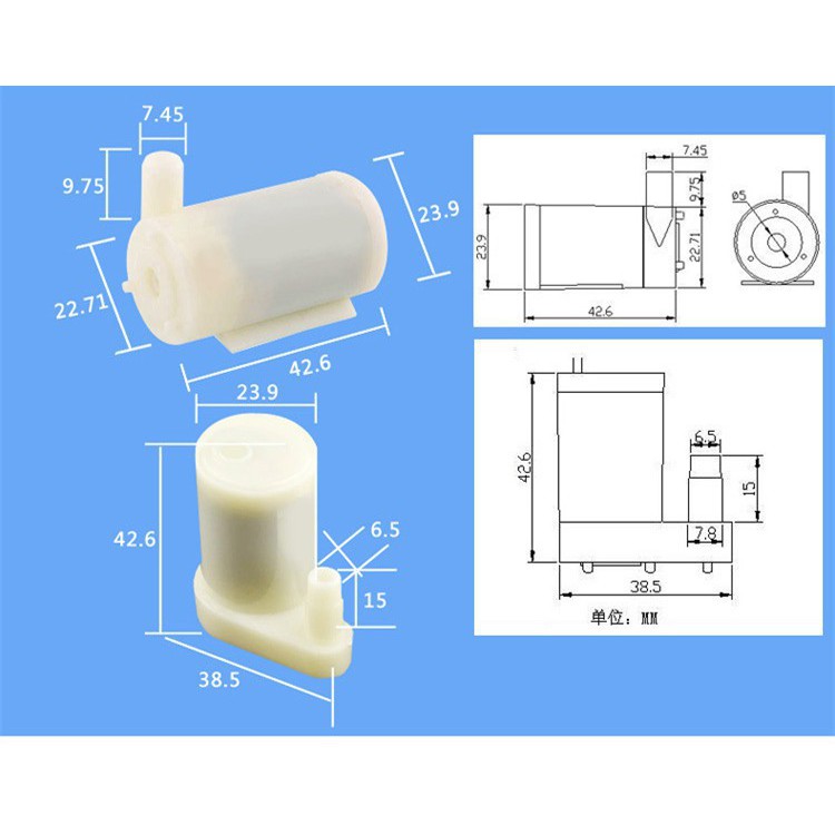 Máy Bơm Chìm Mini 3-4.5VDC  0.36W