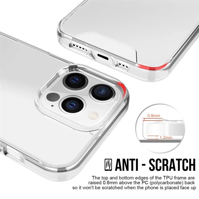 Ốp điện thoại silicone dẻo trong suốt chống sốc thích hợp cho For iPhone 14 Pro Max 13 12 11 X Xr Xs 7 8 Plus SE 2020