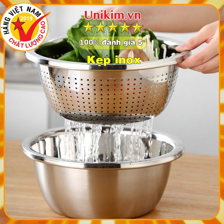 Set 3 Rổ nạo INOX long lanh sang chảnh _SỈ TOÀN QUỐC