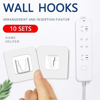 10 Cặp móc treo đồ trong suốt có giác hút gắn tường tiện dụng