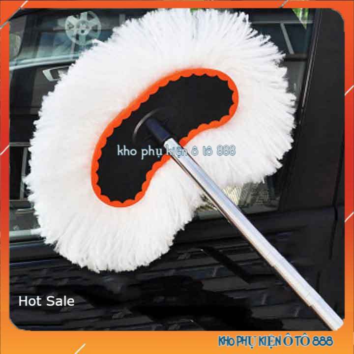 Cây lau rửa xe ô tô cán dài lông siêu mềm