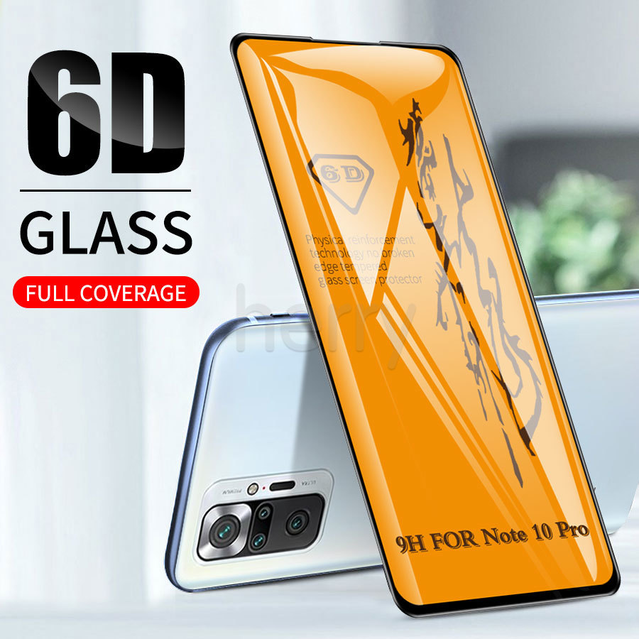 Kính cường lực 6D Penutup Penuh Xiaomi Mi Redmi Note 10 10s 9 9s 8 Pro Max K20 K30 Pro 10T 9T 9A 9C 8A 4G 5G Pocophone F1 Poco M3 F2 X3 NFC Full keo HD bảo vệ màn hình