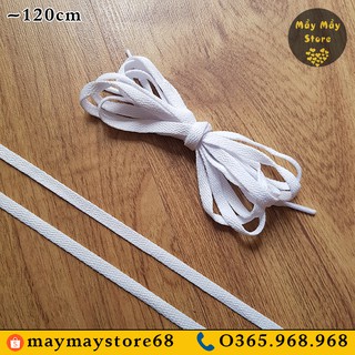 Dây giày dẹt trắng ~1m2