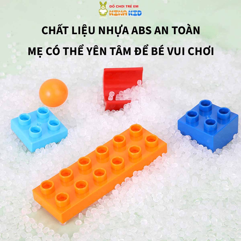 Đồ Chơi Xếp Hình Cầu Trượt Thả Bi 120 Chi Tiết Cỡ Lớn Cao Cấp Nukante, An Toàn, Dễ Dàng Cho Bé Lắp Ráp