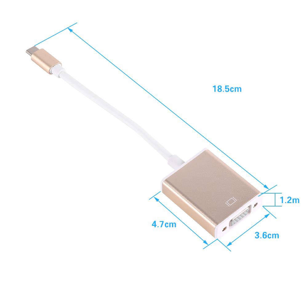 Bộ chuyển đổi tín hiệu từ USB 3.1 Type C sang cổng VGA cho Macbook