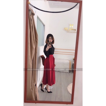 Áo đính đá, chân váy lụa thiết kế HH Clothing