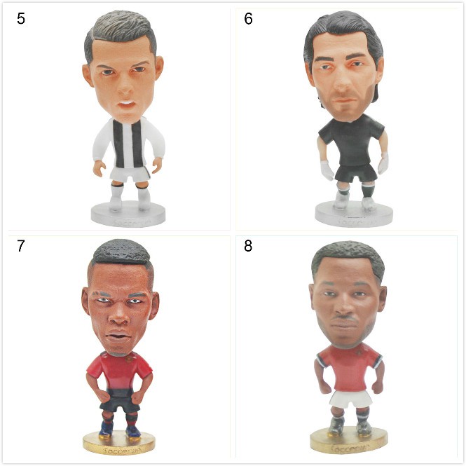 2.5inch Football Star Ronaldo Messi Neymar Pogba Soccer Player Doll Figurine Toy