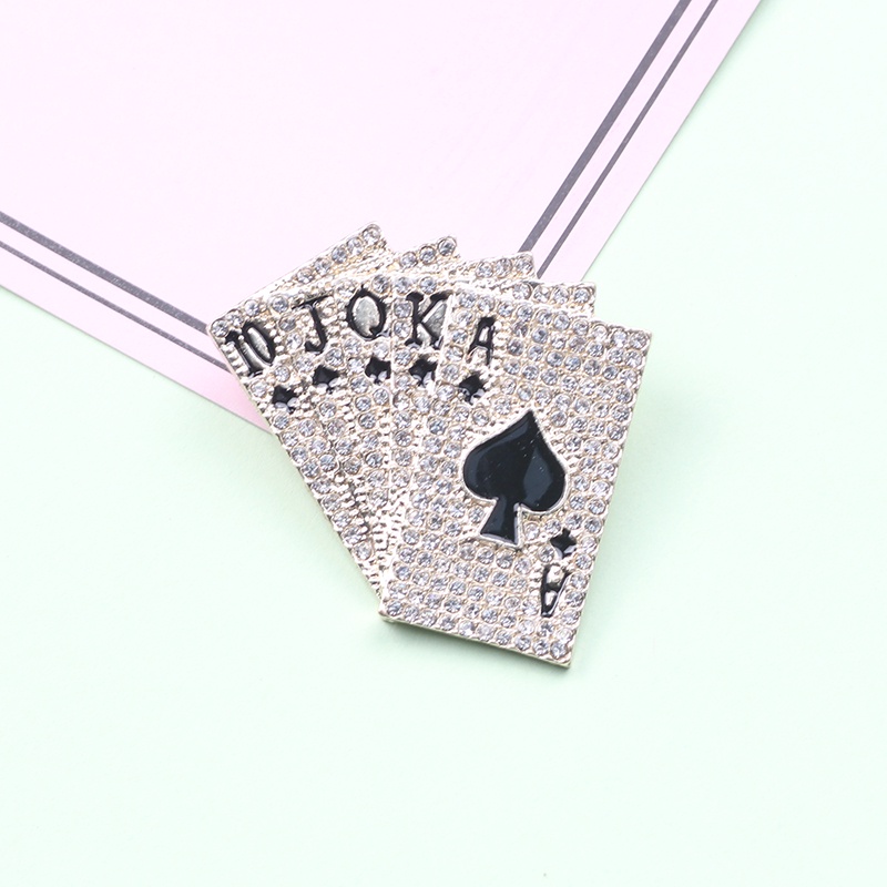 Ghim Cài Áo Hình Bài Tây Đính Đá Lấp Lánh Thiết Kế Thời Trang Cho Nữ 10 J Q k a 2022