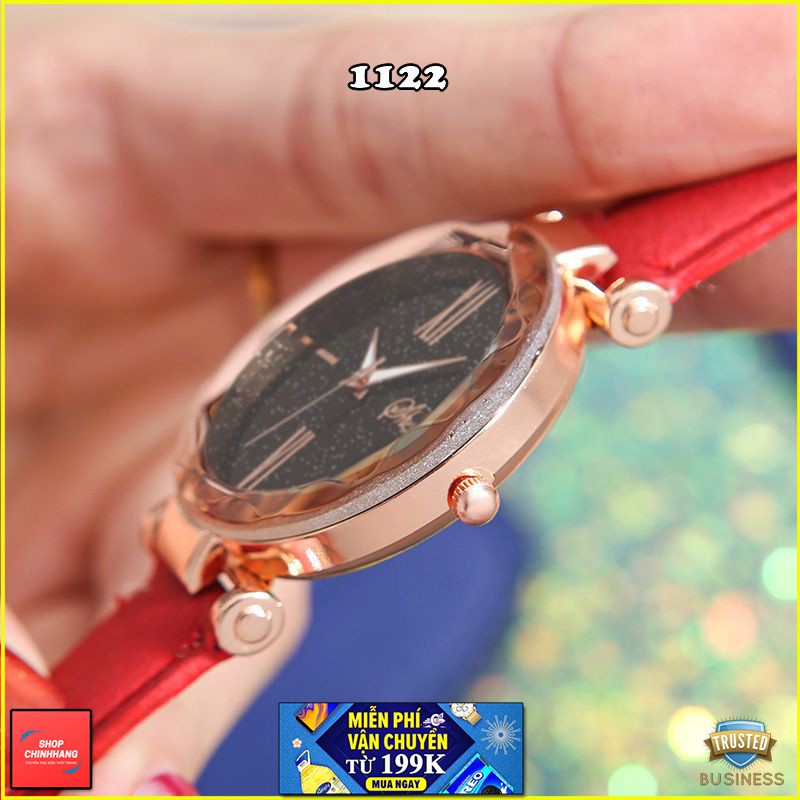 ĐỒNG HỒ NỮ SHSHD THỜI TRANG DÂY DA NHIỀU MÀU CỰC ĐẸP SH1122