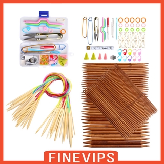 Bộ kim đan len FINEVIPS hình tròn bằng tre