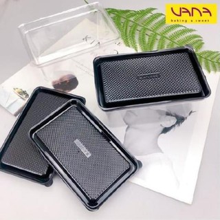 HỘP NHỰA CHỮ NHẬT ĐẾ ĐEN (XY1585)