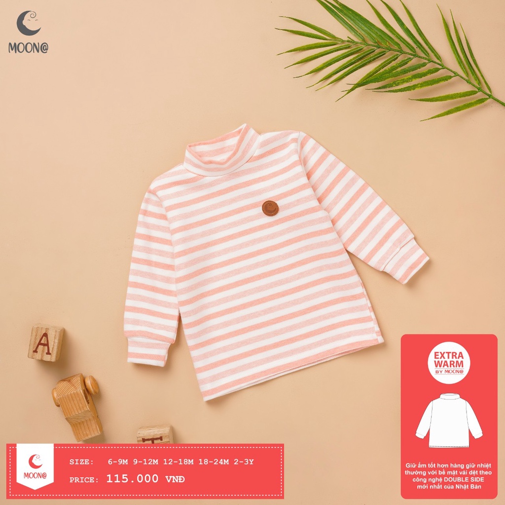 Áo cổ 3p chất nỉ Moon cho bé trai bé gái
