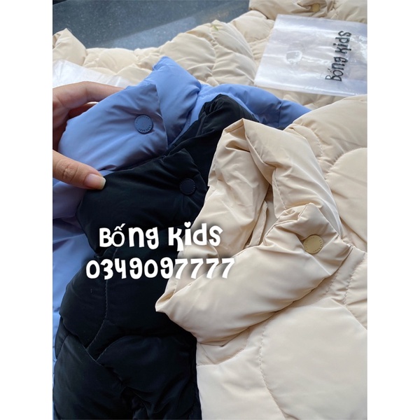 Áo Phao Bé Gái Chần Bông Nhẹ Dáng Ngắn ZR