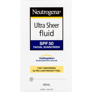Kem chống nắng cho da mặt Neutrogena Ultra Sheer Fluid Sunscreen SPF50 40 mL