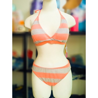 Đồ Bơi Bộ Nữ Người Lớn- Bộ 2 Mảnh Bikini Cột Cổ Màu Hồng Siêu Đẹp- Nhập Khẩu Hàn Quốc