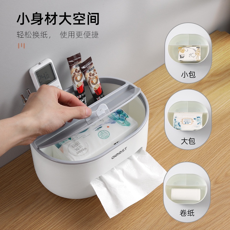 Hộp Đựng Khăn Giấy Thiết Kế Hai Tầng Đơn Giản Sáng Tạo Đa Năng Phong Cách Bắc Âu