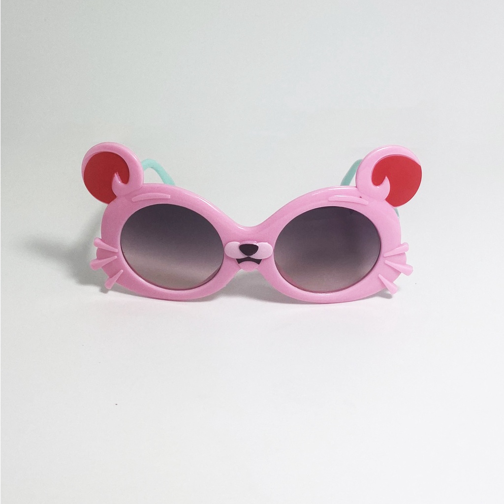 Kính mát trẻ em Jun Secret gọng nhựa, kiểu kính hình chuột đáng yêu dành cho bé trai, bé gái từ 1 đến 5 tuổi JS20A60