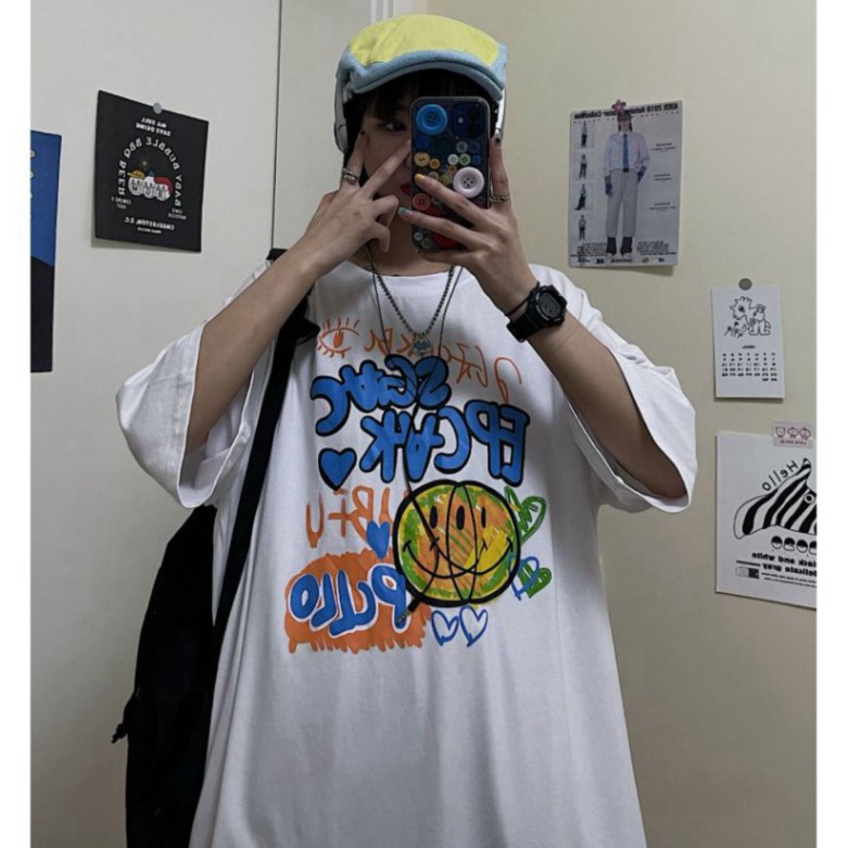 ÁO THUN, ÁO PHÔNG TAY LỠ UNISEX FORM RỘNG OVERSIZE NELLY ANIME M853 DH SHOP 5tingSHOP