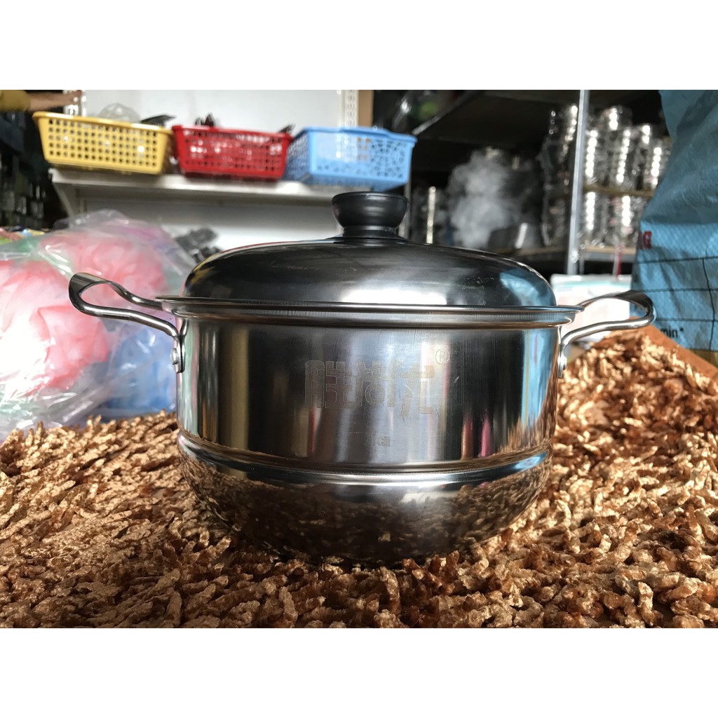 Nồi Inox 𝑭𝑹𝑬𝑬𝑺𝑯𝑰𝑷 Bộ Nồi Hấp Inox 304 Cao Cấp