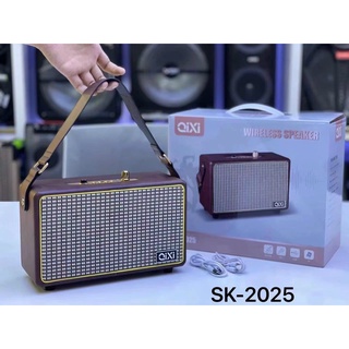 Loa Bluetooth Qixi SK-2025 Âm Thanh Hay Tích Hợp Cổng Micro 6.5 Karaoke Micro Không Dây BH 06 Tháng