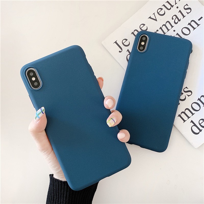 Ốp xiaomi redmi note 7 4X 4 3 2 3/3S 4A 4X 5 5A 5plus 6 6a 6pro note5/Pro S2 solid blue casing