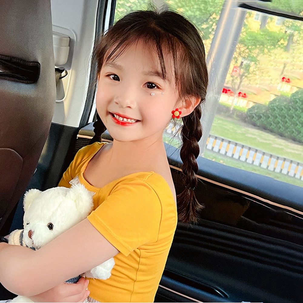 Set khuyên kẹp vành tai không cần xỏ lỗ thiết kế trái cây/ nơ/ hoa/ nhiều mẫu khác hoạt hình đáng yêu dành cho bé gái