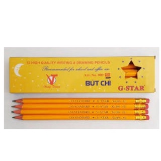 Bút chì chuốt G-star 2B, 6B thân vàng