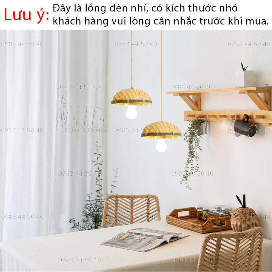 Chụp Đèn Mây Tre Nhí Trang Trí - Nhỏ Xinh Xinh