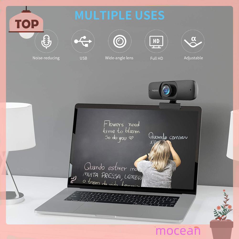 Webcam Mocean 1080p Hd Không Trình Điều Khiển Tích Hợp Micro Cho Pc