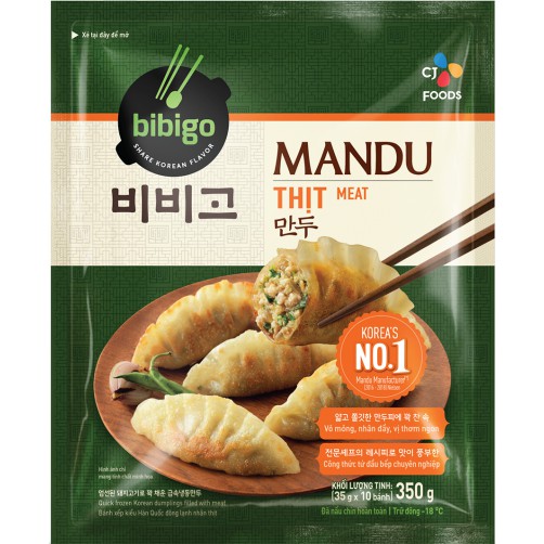 Bánh Xếp Mandu Hàn Quốc Bibigo Nhân Thịt / Hải Sản / Thịt Và Bắp