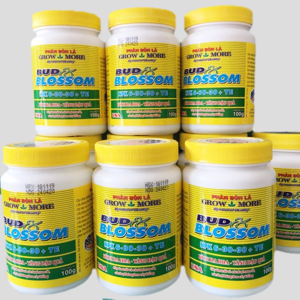 Phân bón Growmore 6.30.30 (kích mầm hoa, tăng đậu quả) – Lọ 100gr