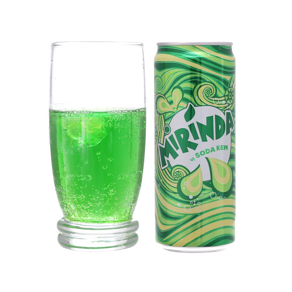 Nước Ngọt Có Gas Mirinda Soda Kem Mirinda Xanh Soft Drink Lon 330ml Date Luôn Mới