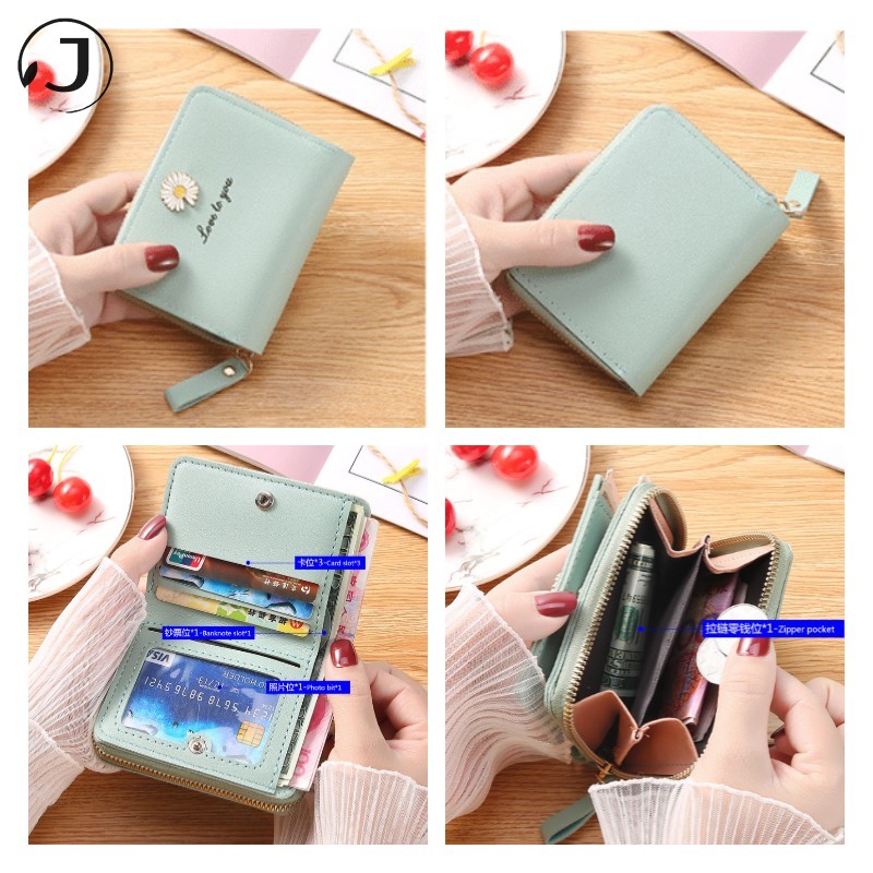 Ví da PU  Cầm Tay Ngắn đẹp mini họa tiết hình hoa cúc thời trang dành Bóp đựng tiền cho nữ | BigBuy360 - bigbuy360.vn