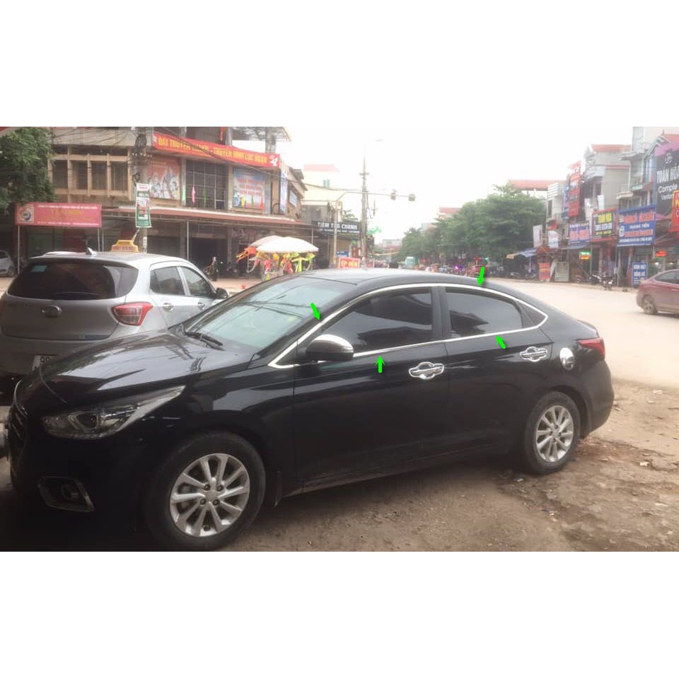 Nẹp chân kính, cong kính Hyundai Accent 2018, 2019, 2020, 2021