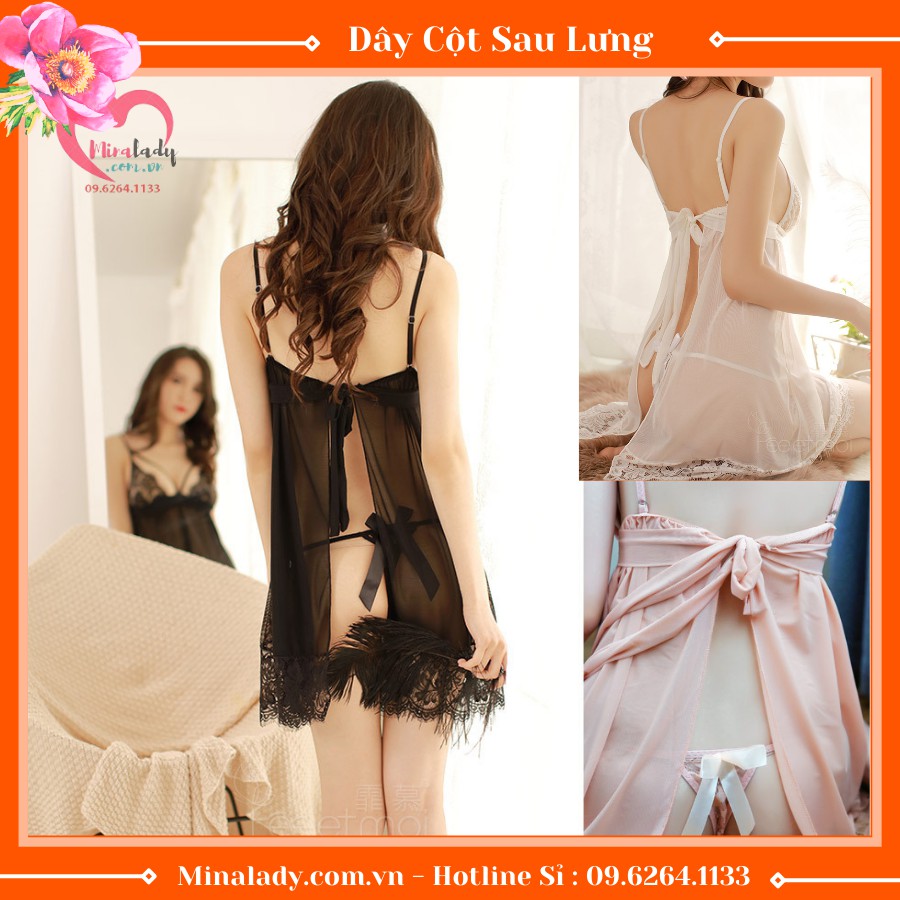 Đầm ngủ 2 dây nữ sexy gợi cảm xuyên thấu trong suốt voan ren giá rẻ nhiều màu (SEXY) | BigBuy360 - bigbuy360.vn