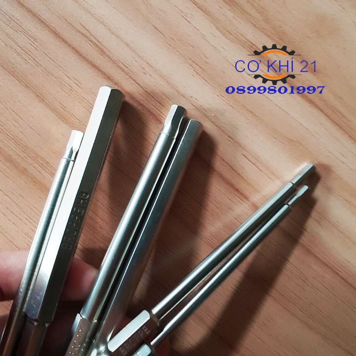 Bộ 6 đầu lục giác dài 100mm dành cho khoan, máy bắn vít