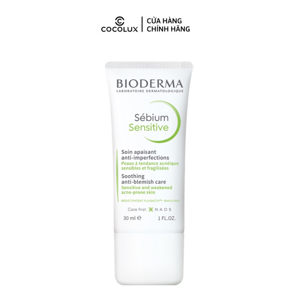 Kem Dưỡng Ẩm Cho Da Mụn, Nhạy Cảm Bioderma Sébium Sensitive 30ml