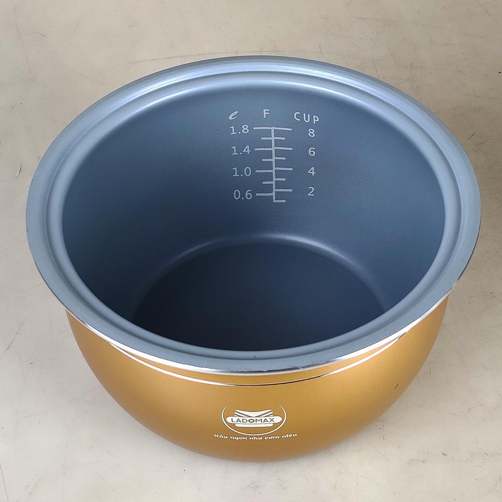 [Chính hãng] Nồi cơm điện tử 1.8L Ladomax HA-7218 lòng nồi dạng niêu, gia nhiệt quanh thành nồi nấu cơm chín đều