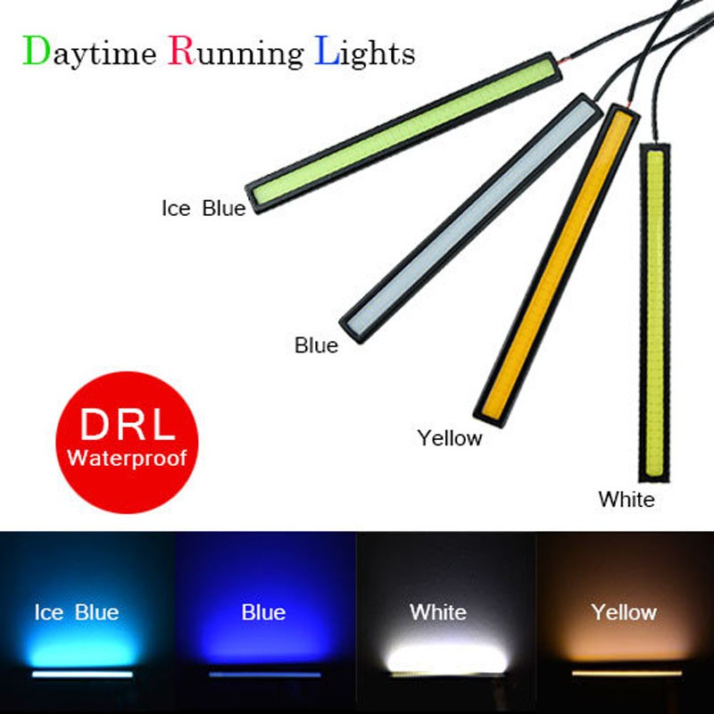 Đèn LED COB màu xanh dương siêu sáng , chống thấm nước cho xe hơi