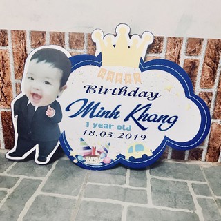 Bảng sinh nhật bé hình chibi ( 50 x 70) cm