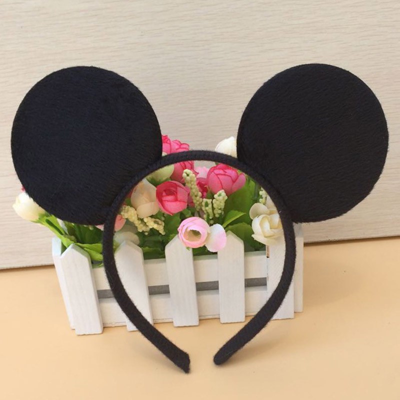 Băng đô cài tóc hình tai chuột Mickey và Minnie dễ thương cho bé