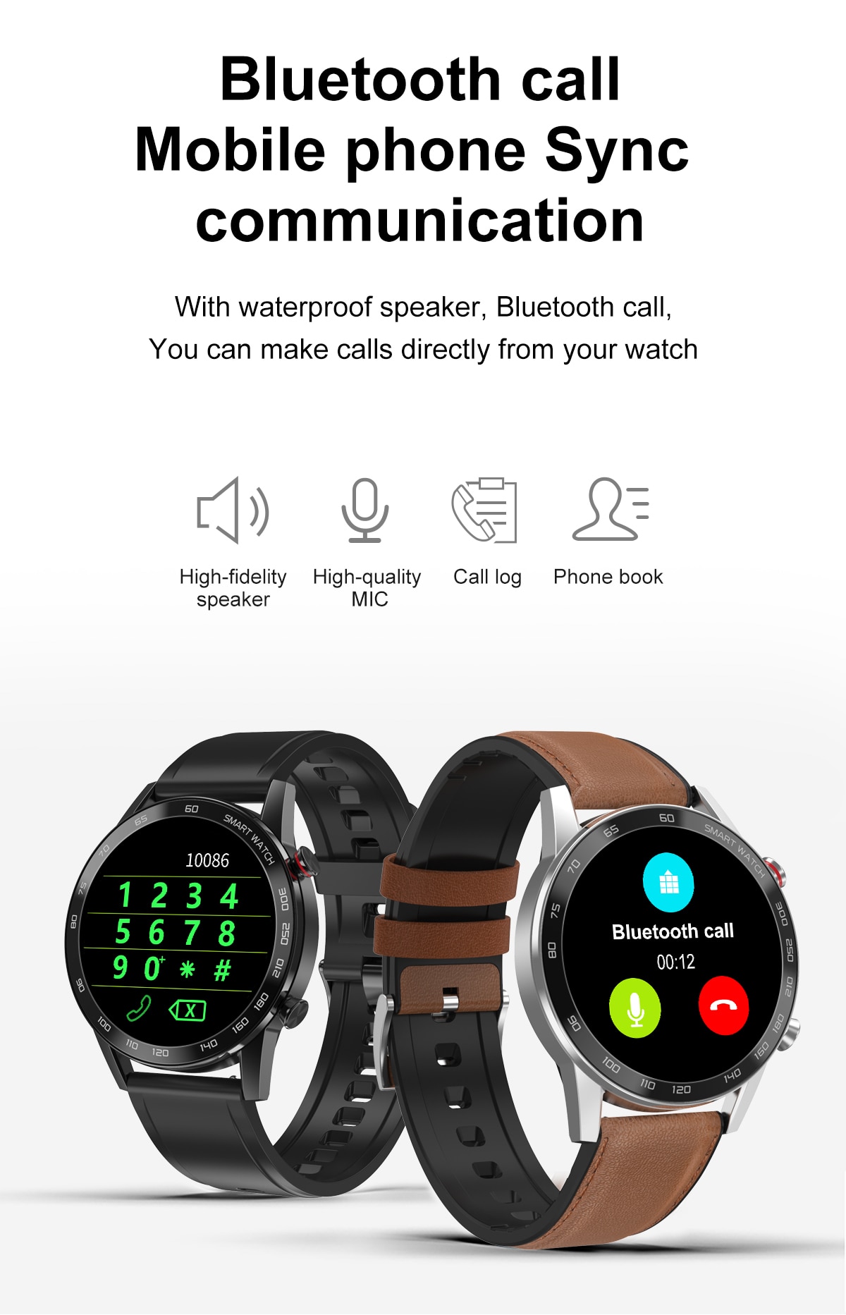 TODEX DT95 Smart Watch Men Bluetooth Call IP68 Waterproof ECG Heat Sleep Business Sports PK L16 L13