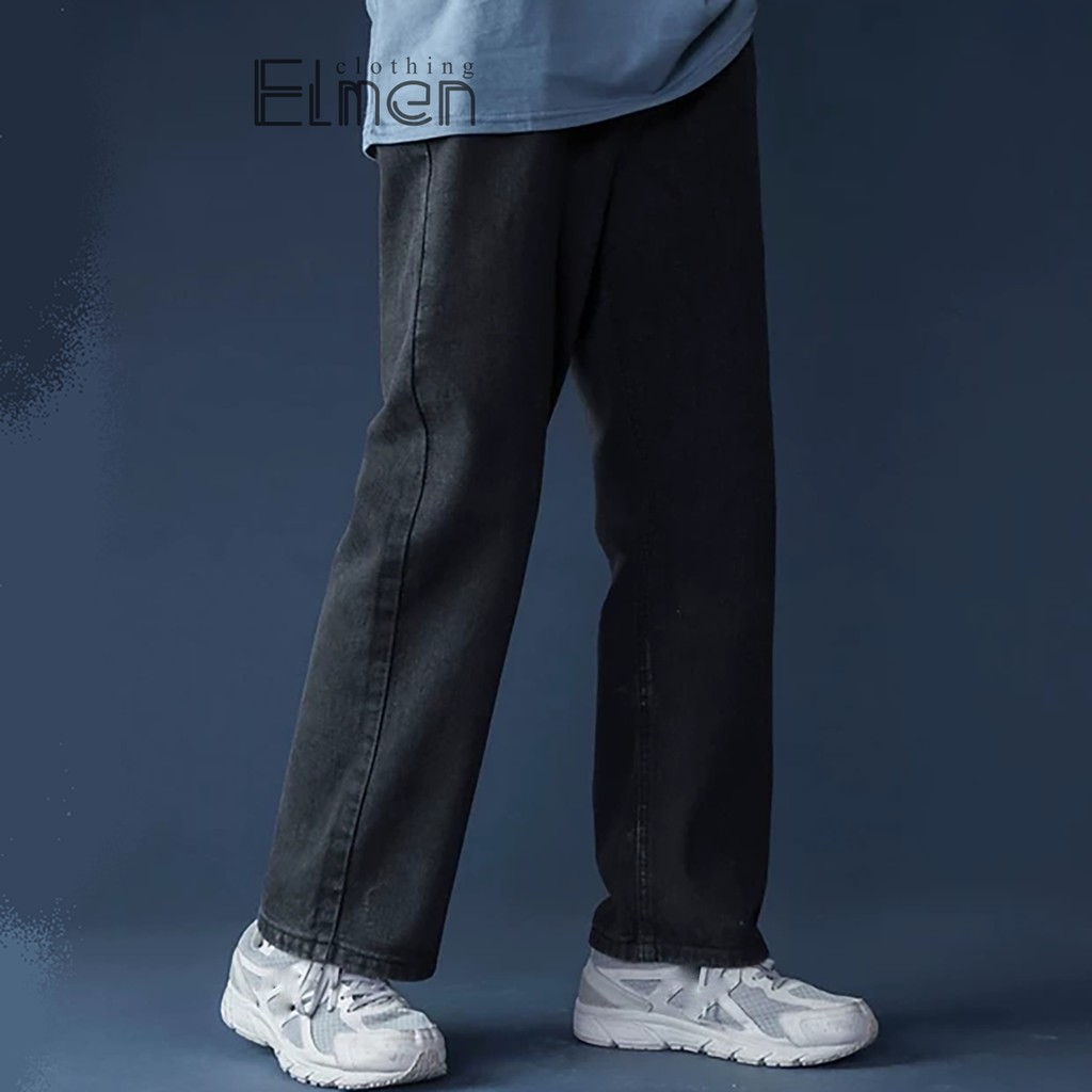 [ELMEN] Quần Jean Nam Đen Ống Rộng | BigBuy360 - bigbuy360.vn