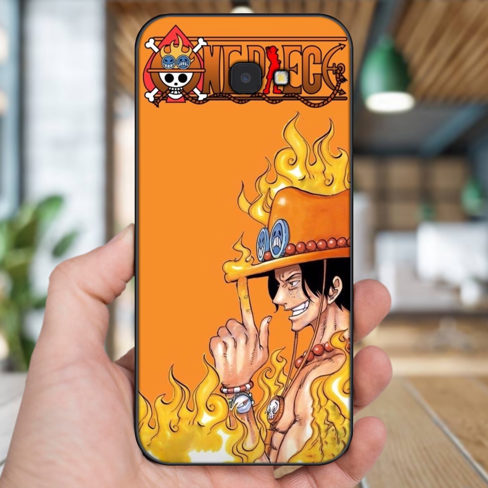Ốp lưng Samsung J4 Plus viền đen in hình Ace One Piece