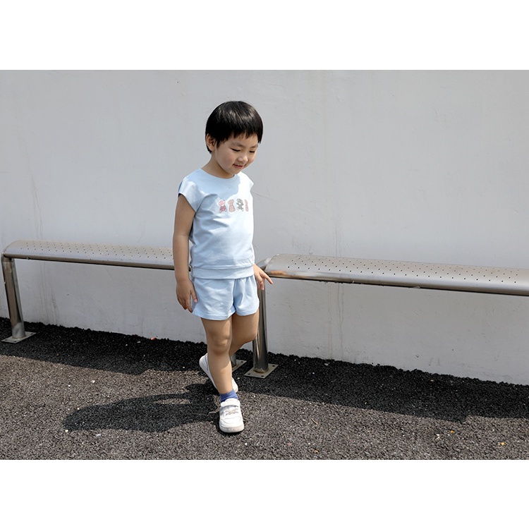[MINKYMOM 2022] Bộ Cộc Tay Hình Gấu Dễ Thương Cho Bé Hàng Minky Mom Quảng Châu